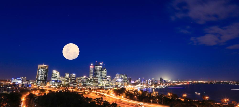 Moon over Perth